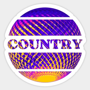 Country music disco ball Sticker